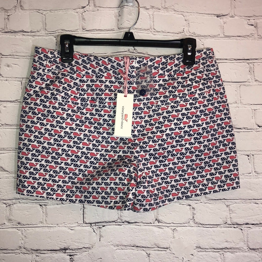 NEW! Vineyard Vines Whale Flag Shorts Size 6 - Picture 5 of 7